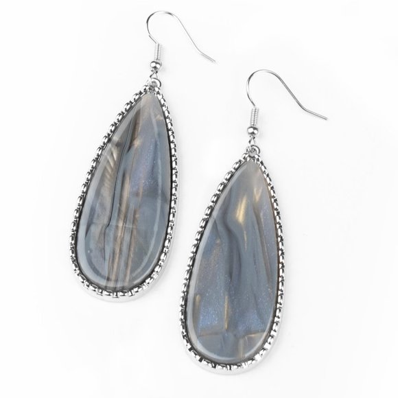 Silver  Ethereal Eloquence - Silver/blue Earring - Picture 2 of 2